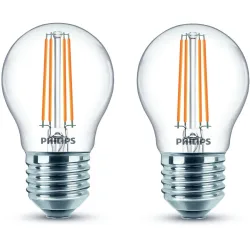 Leuchtmittel Philips Glas E27 4.3 W - Farbe: transparent - LED - Lichtfarbe: Extra warmweiss - Leuchtmittel- LED Leuchtmittel