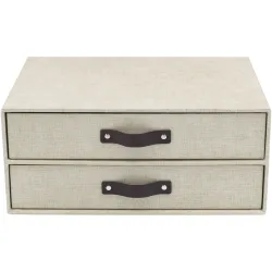 BIRGER Schubladenbox 2 Fächer - Linnen Canvas