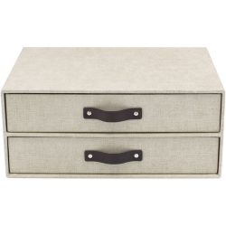 BIRGER Schubladenbox 2 Fächer - Linnen Canvas