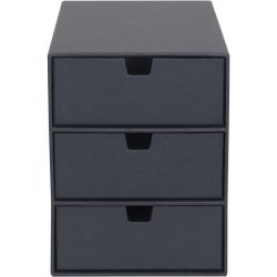 BIGSO BOX OF SWEDEN Schubladenbox 15751600 Ingrid 3 Schubl. d.grau