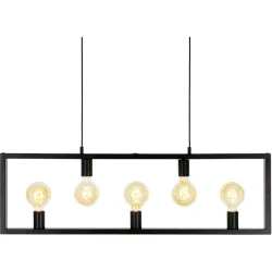 Pendellampe Alise Schwarz Metall 100 cm 120 cm - Pendellampe
