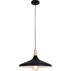 Pendellampe Hino Schwarz/Braun Holz/Metall 39 cm 120 cm - Pendellampe