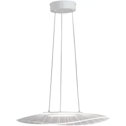 Pendellampe Arber Weiss 59 cm 10 cm Höhenverstellbar (manuell) - LED - Lichtfarbe: Warmweiss - Material: Metall/Methacrylat - Pendellampe- LED