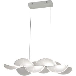 Pendellampe Capito Weiss 62 cm 10 cm Höhenverstellbar (manuell) - LED - Lichtfarbe: Warmweiss - Material: Metall/Methacrylat - Pendellampe- LED
