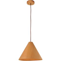 Pendellampe Pireva Braun Holz/Metall 25 cm Höhenverstellbar (manuell) - Farbe: eiche - Pendellampe