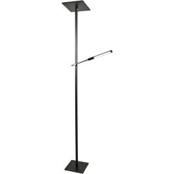 Stehlampe Tiamo Schwarz Aluminium 46 cm 188 cm - LED - Lichtfarbe: Warmweiss - Stehlampe- LED Energiesparlampe