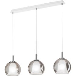 Pendellampe Aby Grau Glas/Metall 83 cm 26 cm Höhenverstellbar (manuell) - Material: Metall/Glas - Pendellampe