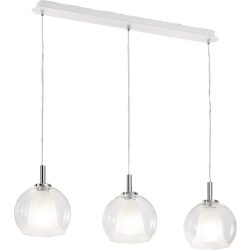 Pendellampe Aby Transparent Glas/Metall 83 cm 26 cm Höhenverstellbar (manuell) - Material: Metall/Glas - Pendellampe