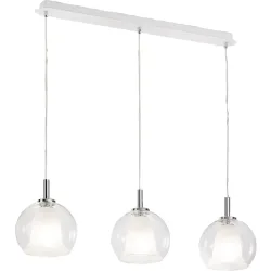 Pendellampe Aby Transparent Glas/Metall 83 cm 26 cm Höhenverstellbar (manuell) - Material: Metall/Glas - Pendellampe