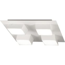 Deckenlampe Moru Weiss 35 cm 7 cm - LED - Lichtfarbe: Warmweiss - Material: Metall/Methacrylat - Deckenlampe- LED Energiesparlampe