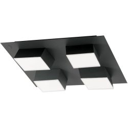 Deckenlampe Moru Grau 35 cm 7 cm - Farbe: anthrazit - LED - Lichtfarbe: Warmweiss - Material: Metall/Methacrylat - Deckenlampe- LED Energiesparlampe