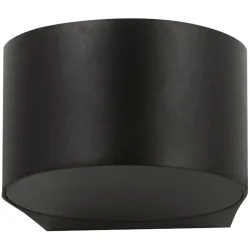 Wandlampe Joe Schwarz Aluminium/Glas 11 cm 7 cm - LED - Lichtfarbe: Warmweiss - Wandlampe- LED Energiesparlampe
