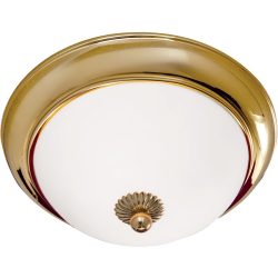 Briamond Deckenlampe Empire Gold/Weiss Messing/Glas 26 cm 11 cm - Deckenlampe