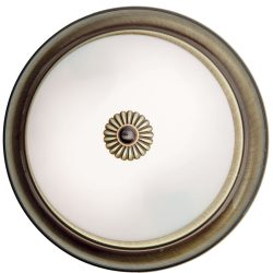 Briamond Deckenlampe Empire Mehrfarbig Messing/Glas 35 cm 12 cm - Farbe: Patina - Deckenlampe