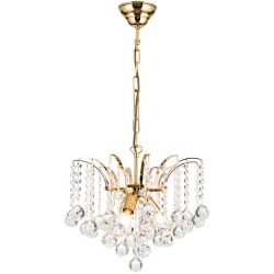 Briamond Pendellampe Sheraton Gold Kristall/Messing 42 cm 35 cm - Material: Messing/Kristall - Pendellampe