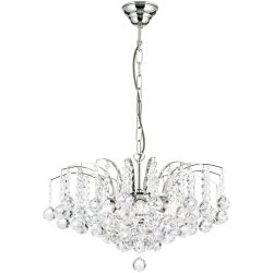 Briamond Pendellampe Sheraton Grau Kristall/Messing 52 cm 35 cm - Farbe: chrom - Material: Messing/Kristall - Pendellampe