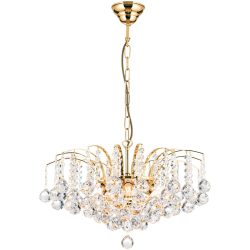 Briamond Pendellampe Sheraton Gold/Transparent Kristall/Messing 52 cm 35 cm - Material: Messing/Kristall - Pendellampe