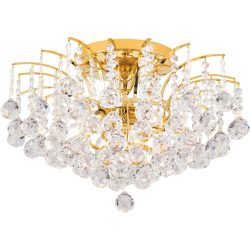 Briamond Deckenlampe Sheraton Gold Kristall/Messing 52 cm 36 cm - Material: Messing/Kristall - Deckenlampe
