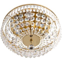 Briamond Deckenlampe Sheraton Gold Kristall/Messing 35 cm 20 cm - Material: Messing/Kristall - Deckenlampe