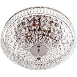 Briamond Deckenlampe Sheraton Grau Kristall/Messing 45 cm 20 cm - Farbe: chrom - Material: Messing/Kristall - Deckenlampe