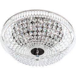 Briamond Deckenlampe Sheraton Grau Kristall/Messing 55 cm 22 cm - Farbe: chrom - Material: Messing/Kristall - Deckenlampe