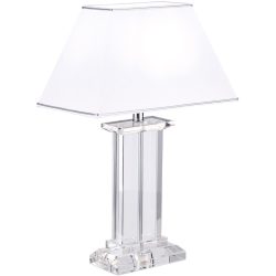 Briamond Tischlampe Veronique Grau Kristall/Stoff 55 cm - Farbe: chrom - Material: K9 Kristall/Stoff - Tischlampe