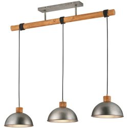 Pendellampe Sair Grau Metall 107.5 cm 215 cm - Farbe: Nickel - Pendellampe