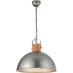Pendellampe Sair Grau Metall 45 cm 150 cm - Farbe: Nickel - Pendellampe