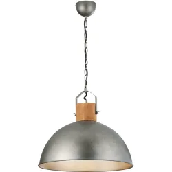 Pendellampe Sair Grau Metall 45 cm 150 cm - Farbe: Nickel - Pendellampe