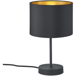 Tischlampe Daro Schwarz Metall 20 cm 33 cm - Farbe: schwarz matt - Tischlampe