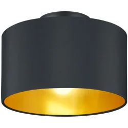 Deckenlampe Daro Schwarz Metall 30 cm 22 cm - Farbe: schwarz matt - Deckenlampe