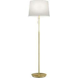 Stehlampe Testa Metall 46.3 cm 180 cm Höhenverstellbar (manuell) - Farbe: messing matt - Stehlampe