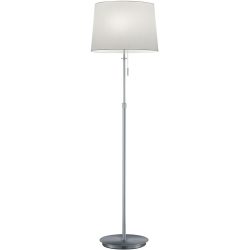 Stehlampe Testa Grau Metall 46.3 cm 180 cm Höhenverstellbar (manuell) - Farbe: Nickel matt - Stehlampe