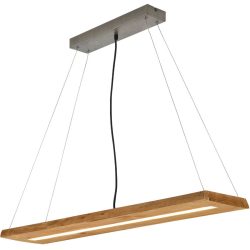 Pendellampe Nerko Braun Holz 100 cm 150 cm - Farbe: Holzfarben - LED - Lichtfarbe: Warmweiss - Pendellampe- LED Energiesparlampe