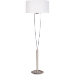 Stehlampe Zendra Grau Metall 50 cm 160 cm - Farbe: Nickel matt - Stehlampe