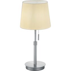 Tischlampe Testa Grau Metall 25.5 cm 56 cm - Farbe: Nickel - Tischlampe