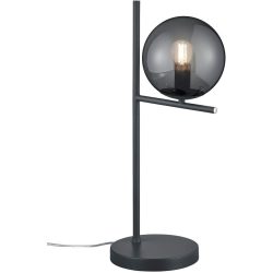 Tischlampe Reya Grau Metall 18 cm 52 cm - Farbe: anthrazit - Tischlampe