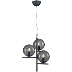 Pendellampe Reya Grau Metall 40 cm 150 cm - Farbe: anthrazit - Pendellampe