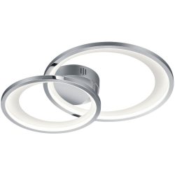 Deckenlampe Diluc Grau Metall 59 cm 8.5 cm - Farbe: chrom - LED - Lichtfarbe: Warmweiss - Deckenlampe- LED Energiesparlampe