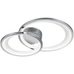 Deckenlampe Diluc Grau Metall 59 cm 8.5 cm - Farbe: chrom - LED - Lichtfarbe: Warmweiss - Deckenlampe- LED Energiesparlampe