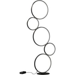 Stehlampe Albiana Weiss Metall 47 cm 115 cm - Farbe: schwarz matt - LED - Lichtfarbe: Warmweiss - Stehlampe- LED Energiesparlampe