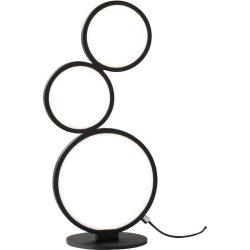 Tischlampe Albiana Weiss Metall 20.7 cm 45 cm - Farbe: schwarz matt - LED - Lichtfarbe: Warmweiss - Tischlampe- LED Energiesparlampe