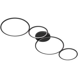 Deckenlampe Albiana Schwarz Metall 97 cm 5.5 cm - Farbe: schwarz matt - LED - Lichtfarbe: Warmweiss - Deckenlampe- LED Energiesparlampe