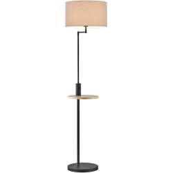 Stehlampe Rika Schwarz Metall 40 cm 160 cm - Farbe: schwarz matt - Stehlampe