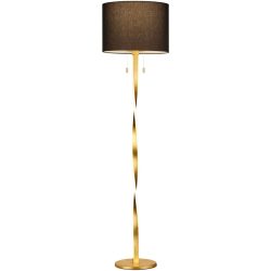 Stehlampe Sanin Gold Metall 40 cm 160.5 cm - Farbe: goldfarben - Lichtfarbe: Warmweiss - Stehlampe
