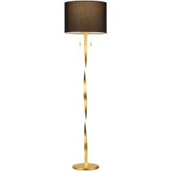 Stehlampe Sanin Gold Metall 40 cm 160.5 cm - Farbe: goldfarben - Lichtfarbe: Warmweiss - Stehlampe
