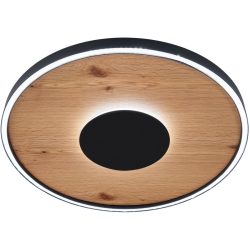Deckenlampe Imelda Braun/Schwarz Holz/Metall 63 cm 4 cm - LED - Lichtfarbe: Warmweiss - Kaltes Tagesweiss - Deckenlampe- LED Energiesparlampe