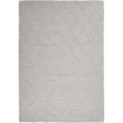 Teppich Joya Grau Wolle 160 cm 230 cm - Farbe: Hellgrau - Teppich