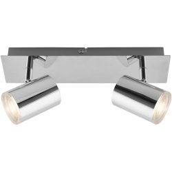 Badlampe Splash Grau Kunststoff/Metall 29 cm 11 cm - Farbe: chrom - Badlampe