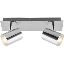 Badlampe Splash Grau Kunststoff/Metall 29 cm 11 cm - Farbe: chrom - Badlampe